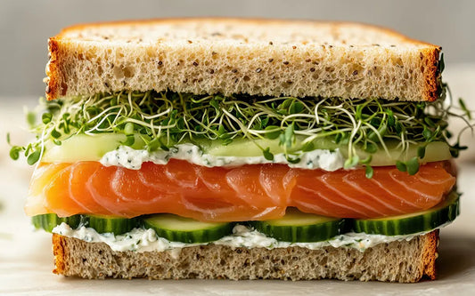 Sprouts and Cream Cheese Sandwich