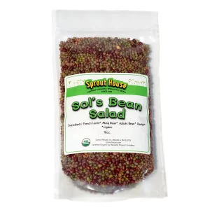 Sol’s Bean Salad | Sprouting beans organic seeds bean sprouts