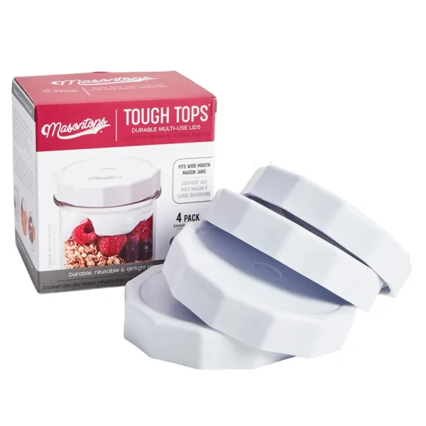 White Tough Top Airtight Lids