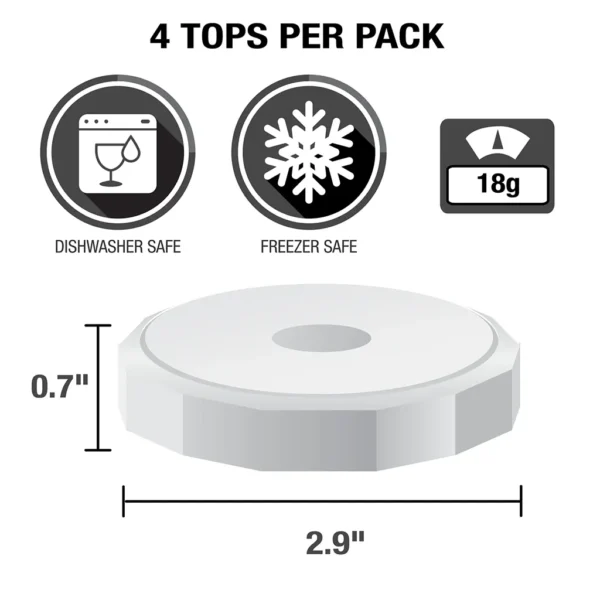 White Tough Top Airtight Lids - Image 7