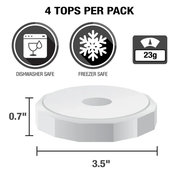 White Tough Top Airtight Lids - Image 8